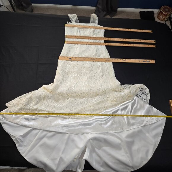 GALINA "Your Fairy Big Day" IVORY Empire Waist Beaded Lace Wedding Dress Size 12 - Picture 17 of 17